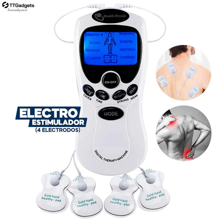 Electro Estimulador para Aliviar el Dolor, Masajeador Muscular, 8 modos - intensidad distintos Ideal para Todo el Cuerpo - Garantía 45 días